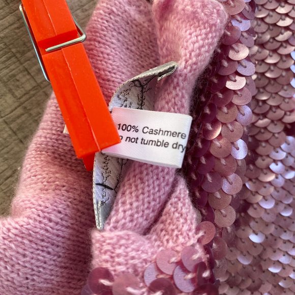 Anthropologie Jane Wheeler Cashmere/Sequin Scoop Neck Pullover Sweater (size XS) - Picture 7 of 9